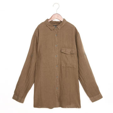 men's soft linen long sleeve shirt